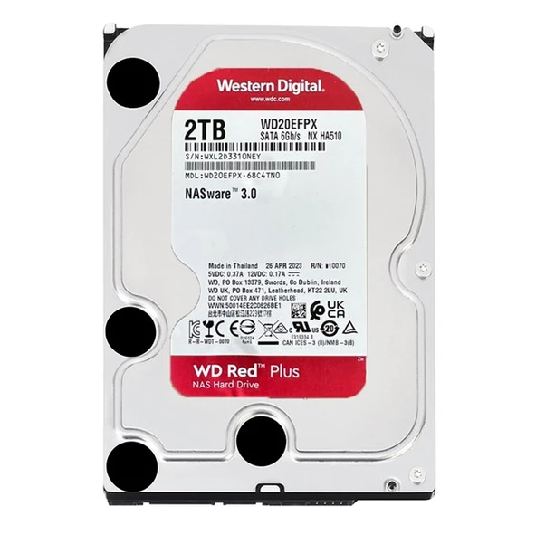 WD Red Plus Nas 2TB 3.5'' 5400Rpm SATA (WD20EFPX) ürün görseli 1