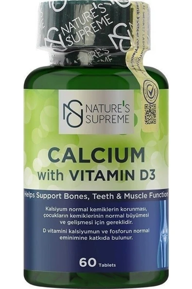 Calcium With Vitamin D3 60 Tablet ürün görseli 1