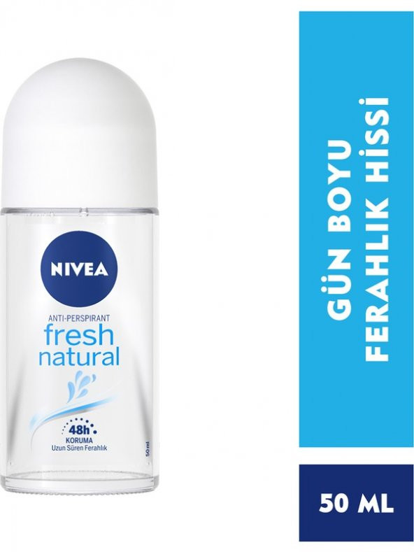 NIVEA Kadın Roll On Deodorant Fresh Natural Ter ve Ter Kokusuna Karşı 48 Saat Deodorant Koruması 50ml ürün görseli 1