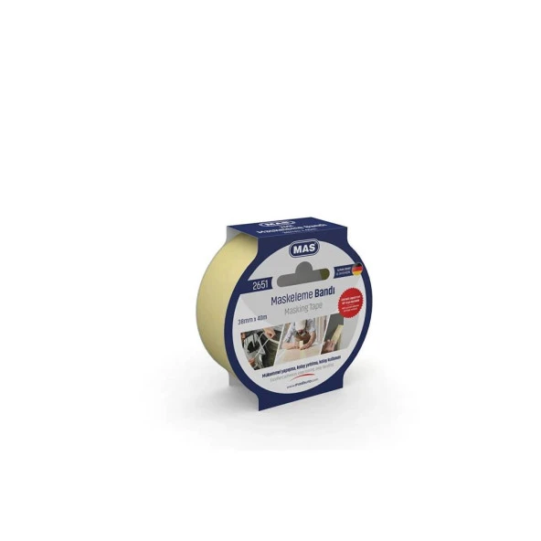 Mas Krepe Maskeleme Bantı 38 MM x 40 Metre Kağıt Bant ürün görseli 1