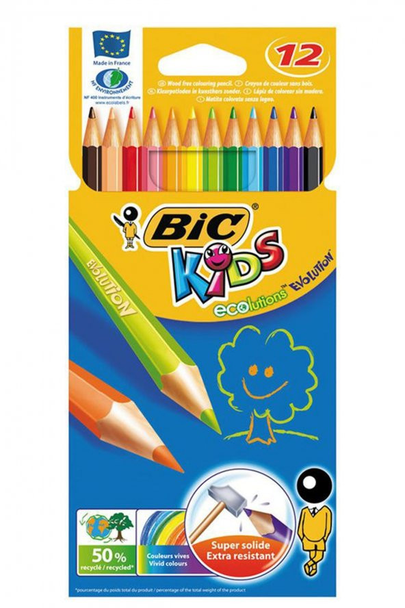 Kids Evolution Kuru Boya Kalemi 12 Renk ürün görseli 1