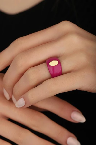 Taşsız Mineli Oval Gümüş Yüzük - Resim 3