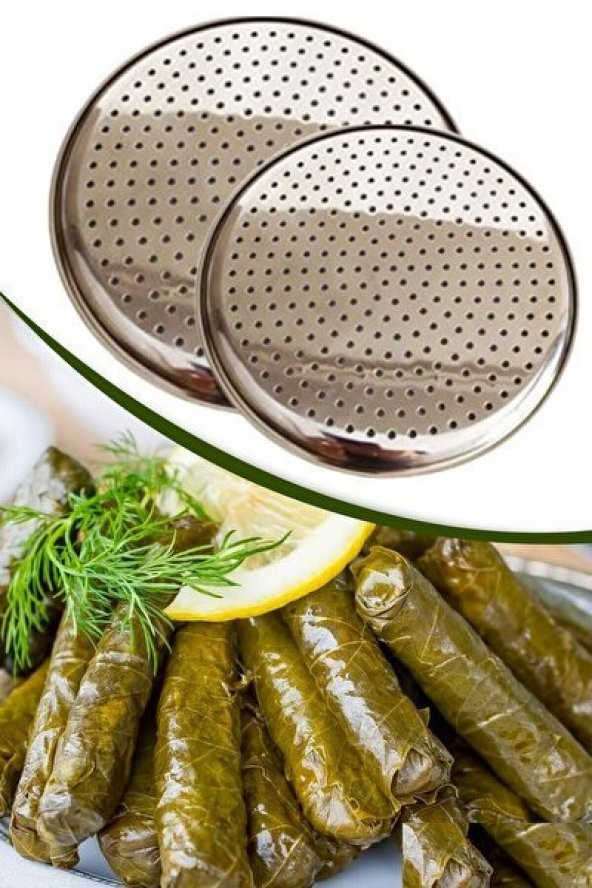 23 cm ve 17 cm Sarma Dolma Altlığı Delikli Çelik Paslanmaz Çelik 2li Set ürün görseli 1