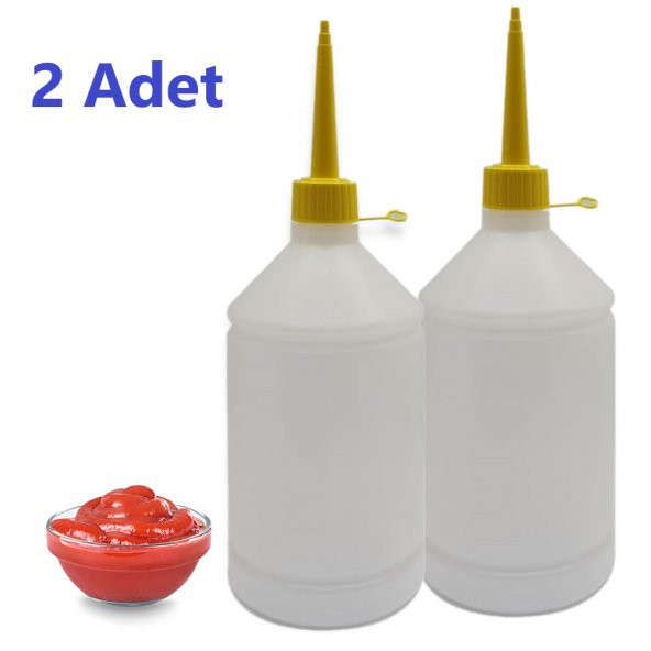 2 adet 1 Litre Plastik Şişe Fişek Sosluk Yağlık ürün görseli 1