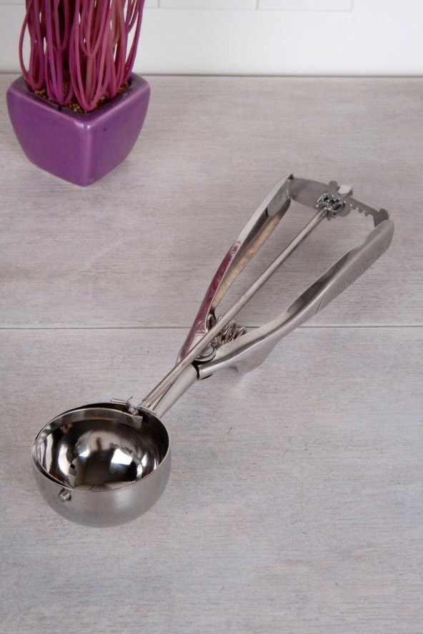 Çelik Dondurma Kaşığı Lüx Top Şeklinde Makanik Çap: 5cm ürün görseli 1