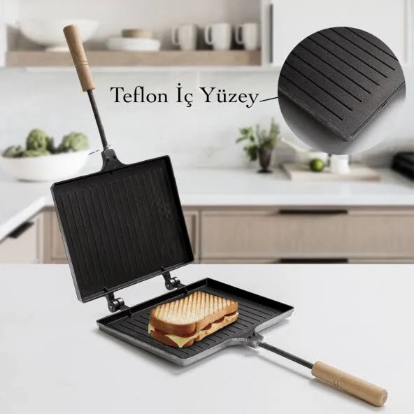 Ocak Üstü Teflon Tost Makinesi (Özaslan / Nur Işık) ürün görseli 1