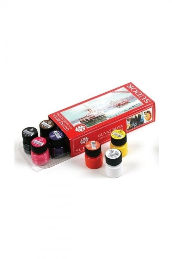 Guaj Boya 10 Renk x 15 ml. Şişe ürün görseli 1