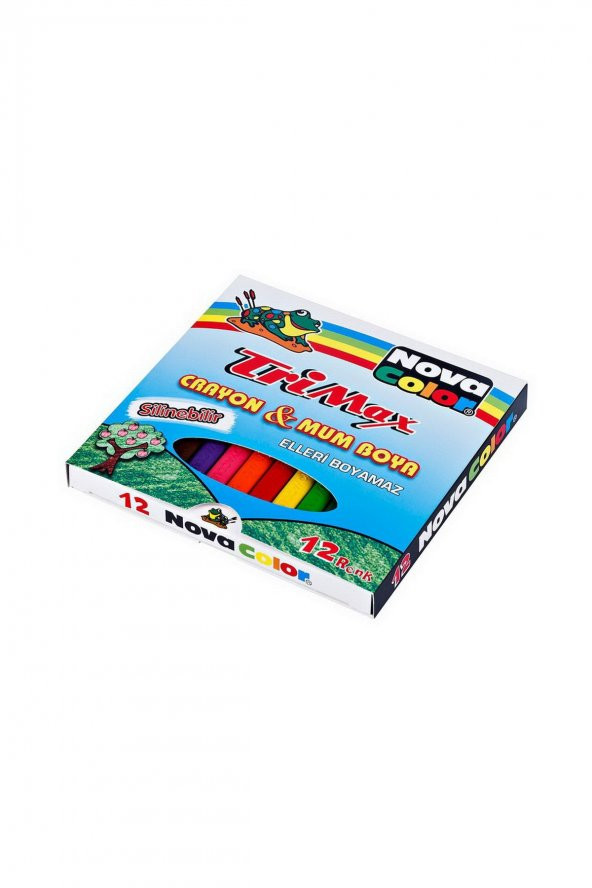 TriMax Üçgen Crayon Mum Boya 12 Renk ürün görseli 1