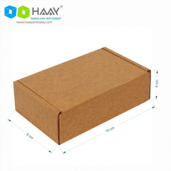 HAAY AMBALAJ 10x6x4 Cm Kraft Kapaklı Kilitli Kutu (75 ADET) ürün görseli 1