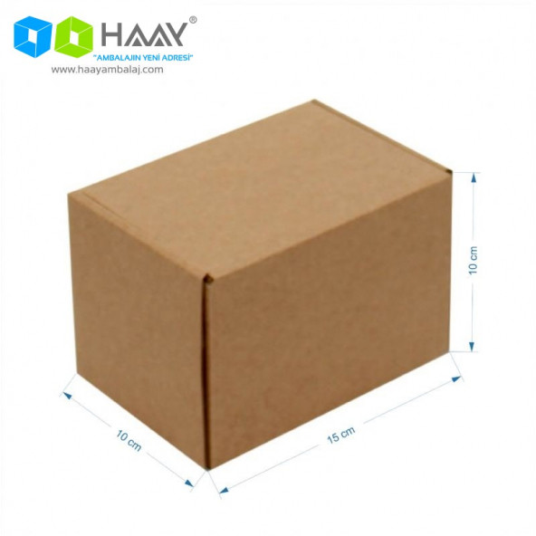 HAAY AMBALAJ 15x10x10 Cm Kraft Kilitli Kutu (50 ADET) ürün görseli 1