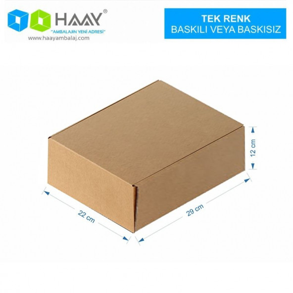 HAAY AMBALAJ 29X22X12 Cm Kilitli Kutu Kraft (50 ADET) ürün görseli 1