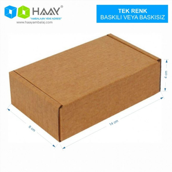 HAAY AMBALAJ 14X8X4 Kilitli Kutu Kraft (50 ADET) ürün görseli 1