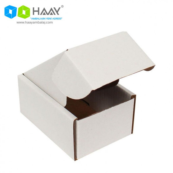 HAAY AMBALAJ 10x7x4,5 Cm Kilitli  Beyaz Kutu (25 ADET) ürün görseli 1