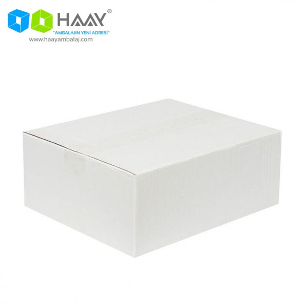 HAAY AMBALAJ 30x25x12 Cm Tek Oluklu Beyaz A-Box Koli (10 ADET) ürün görseli 1