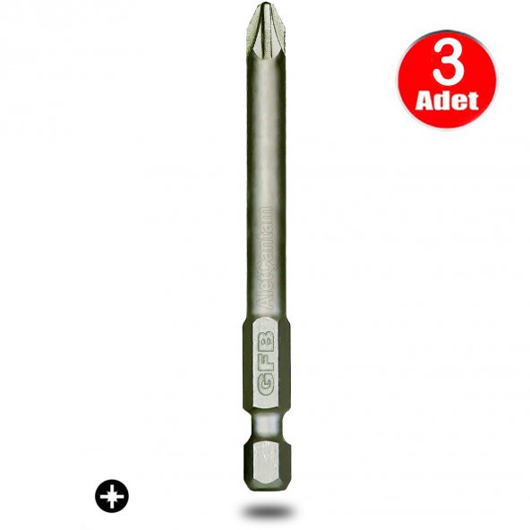 AletÇantam Gfb Bits Yıldız Uç Vidalama Matkap Ucu Pz2 x 100mm - 3 Adet ürün görseli 1