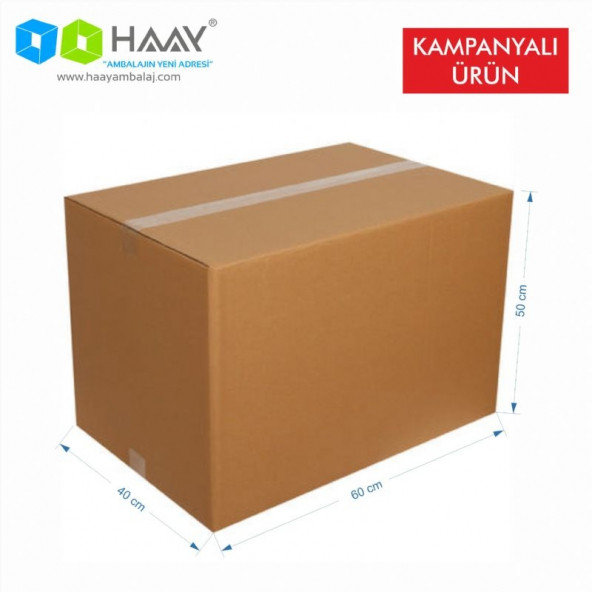 HAAY AMBALAJ 60X40X50 Çift Oluklu Koli (5 ADET) ürün görseli 1