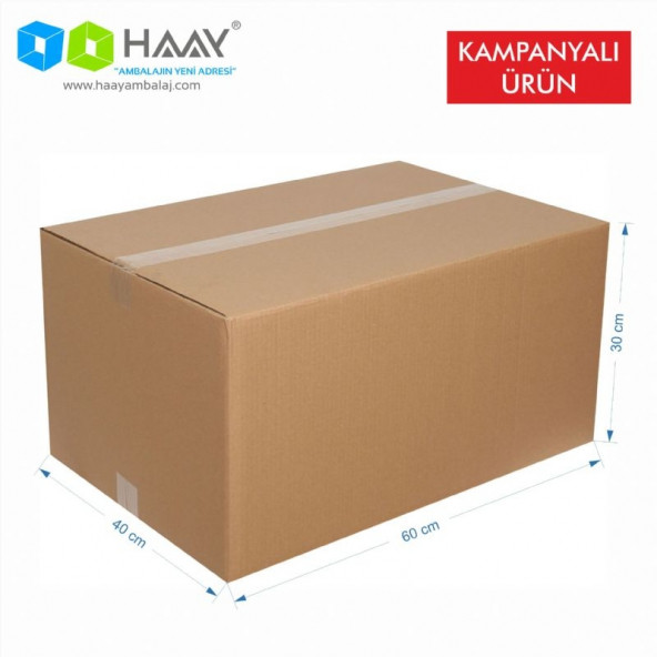 HAAY AMBALAJ 60X40X30 Çift Oluklu Koli  (5 ADET) ürün görseli 1