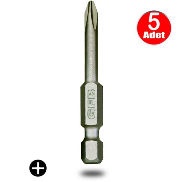 AletÇantam Gfb Bits Yıldız Uç Vidalama Matkap Ucu Ph1 x 50mm - 5 Adet ürün görseli 1