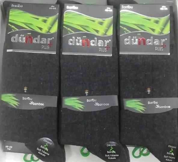 DÜNDAR PLUS 5602 ERKEK BAMBU LİKRALI ÇORAP 6 ADET - Resim 3