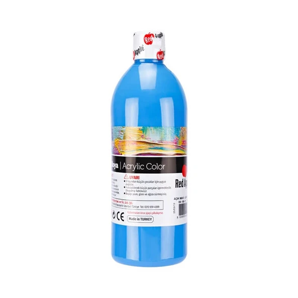 Red Apple Akrilik Boya 500 ml Açık Mavi ürün görseli 1
