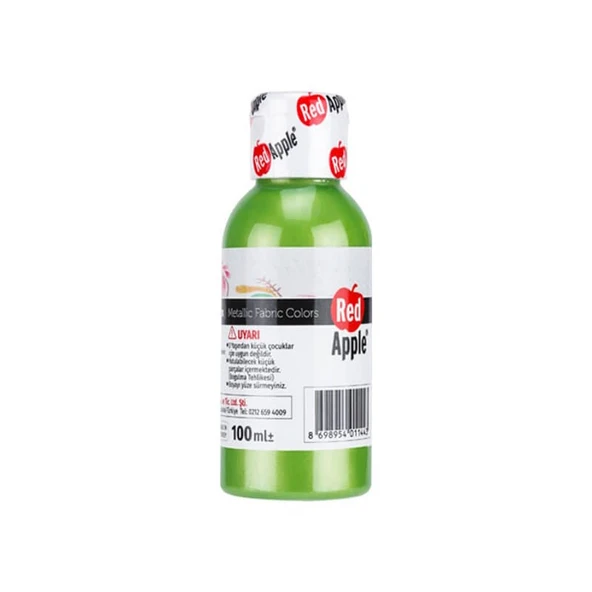 Red Apple Metalik Kumaş Boyası 100 ml Yeşil ürün görseli 1
