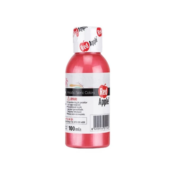 Red Apple Metalik Kumaş Boyası 100 ml Pembe ürün görseli 1