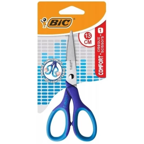 Bic Comfort Yumuşak Tutaçlı Makas 13 cm Mavi ürün görseli 1