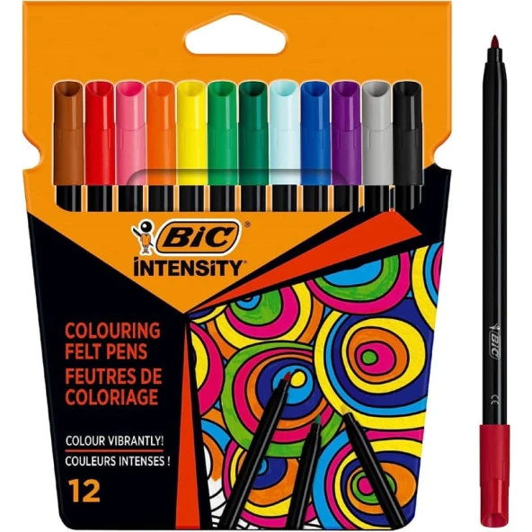 Bic Intensity Keçeli Boya Kalemi 12 Renk ürün görseli 1