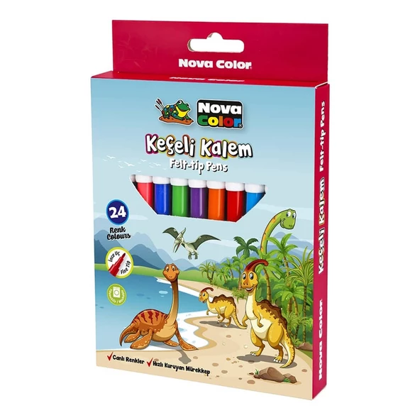 Nova Color Keçeli Kalem 24 Renk Set ürün görseli 1