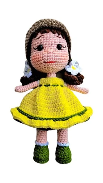 Minyatür Lily Bebek Amigurumi Organik Oyuncak ürün görseli 1