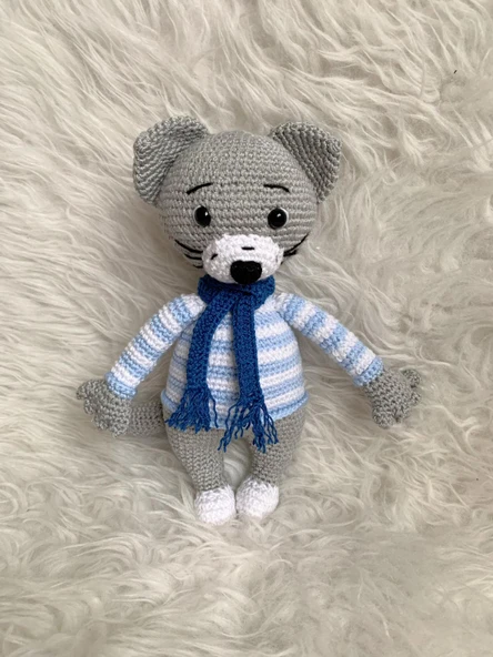 Tombiş Kedi Amigurumi Organik Oyuncak ürün görseli 1