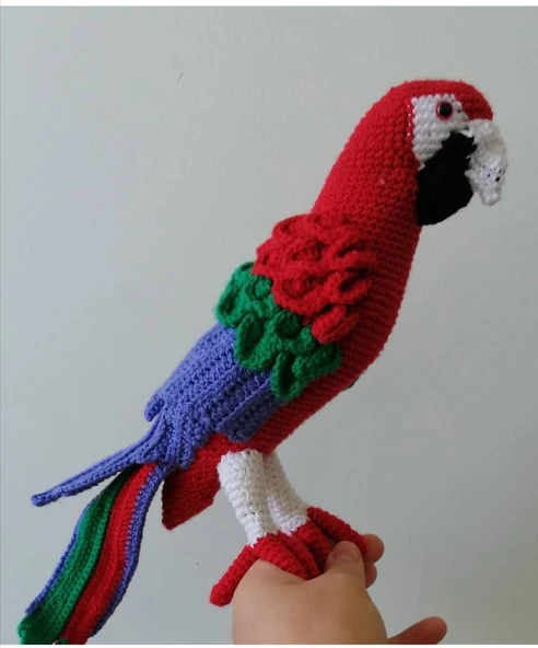 Sevimli Papağan Amigurumi Organik Oyuncak ürün görseli 1