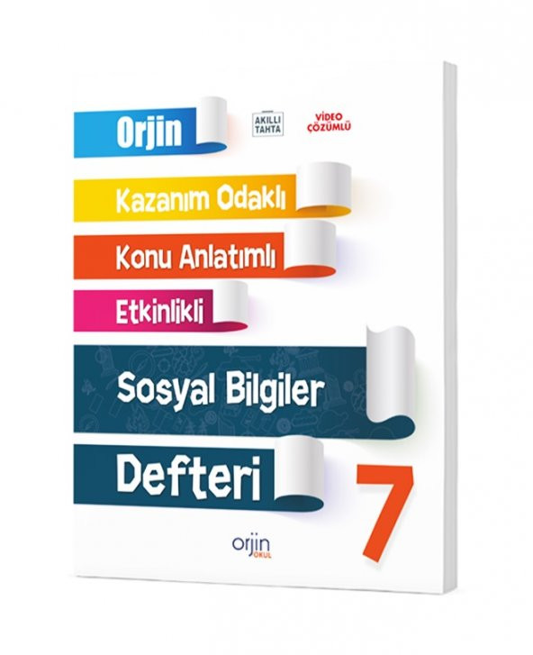 Orjin Okul 2024 7. Sınıf Sosyal Bilgiler Kazanım Odaklı Defteri ürün görseli 1