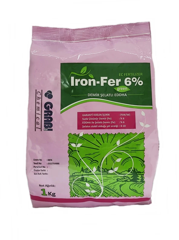 Demir Şelatlı Toz Gübre İron-Fer %6 (1 kg) ürün görseli 1