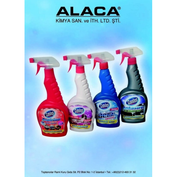 CONTES ASPİRİNE 750 ML&CONTES YAĞ ÇÖZÜCÜ 750 ML&CONTES DERZ TEMİZLEYİCİ750 ML&CONTES ANKASTRE 750 ML (TÜRK MALI) ürün görseli 1