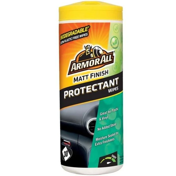 Armorall Torpido ve Plastik Canlandirici ve Koruyucu Etkili Mendil Kokulu Mat 30ad. ürün görseli 1
