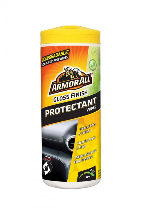 Armor All Torpido Temizlik & Bakim Mendili Parlak 30ad. ürün görseli 1