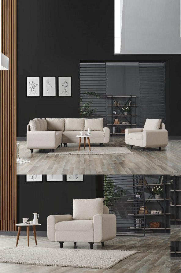 Kagu Corner Flavia Plus Köşe Takımı Berjerli ürün görseli 1