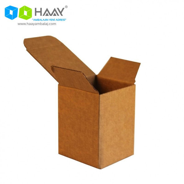 HAAY AMBALAJ 6x6x8cm Tek Oluklu Kutu Kraft (100 Adet) ürün görseli 1
