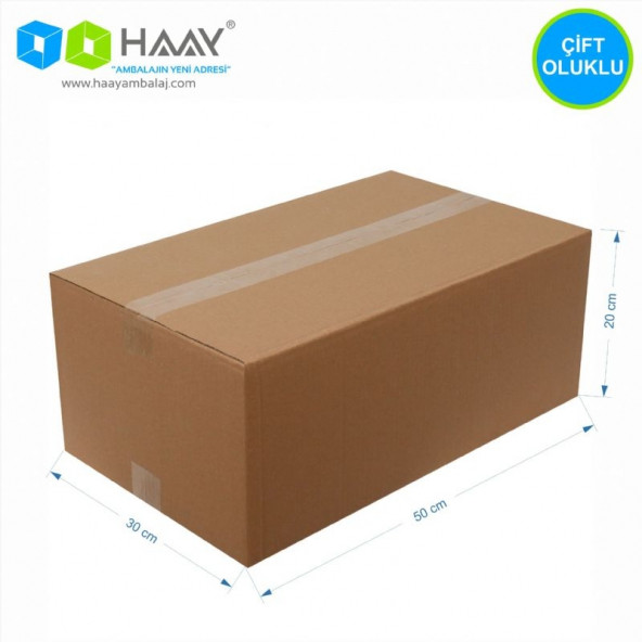 HAAY AMBALAJ 50x30x20 Çift Oluklu Koli ( 5 Adet) ürün görseli 1