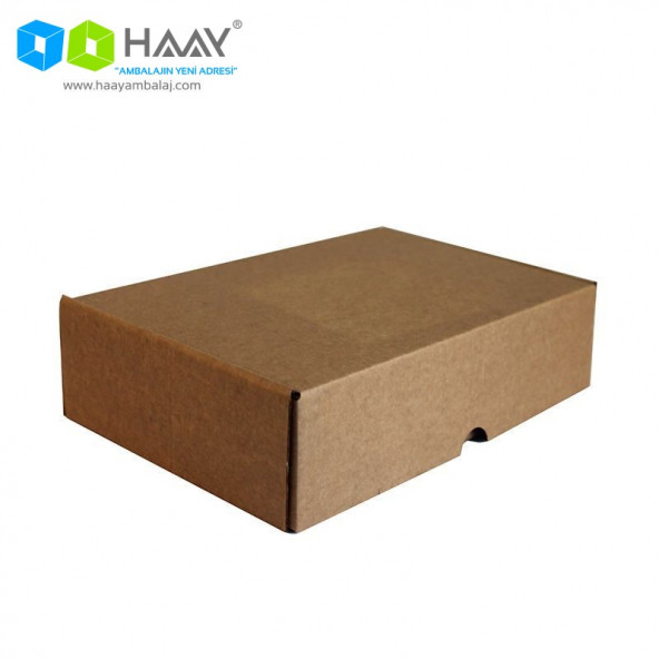 HAAY AMBALAJ 28x18x7cm Kraft Kilitli E-ticaret Kargo Kutusu (15 Adet) ürün görseli 1