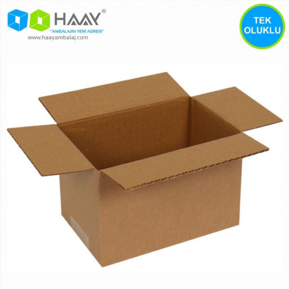 HAAY AMBALAJ 21x12x14cm Tek Oluklu Koli Kraft (25 Adet) ürün görseli 1
