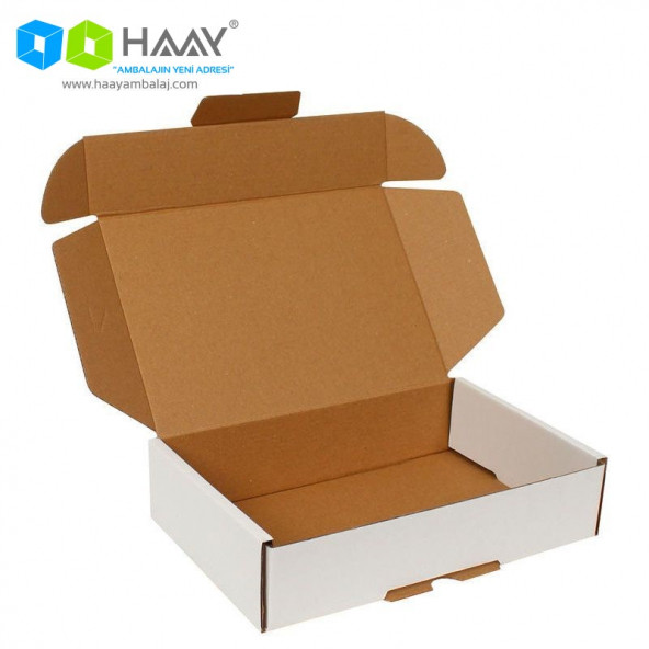 HAAY AMBALAJ 24x16,5x6cm Beyaz E-ticaret Kargo Kutusu (20 Adet) ürün görseli 1