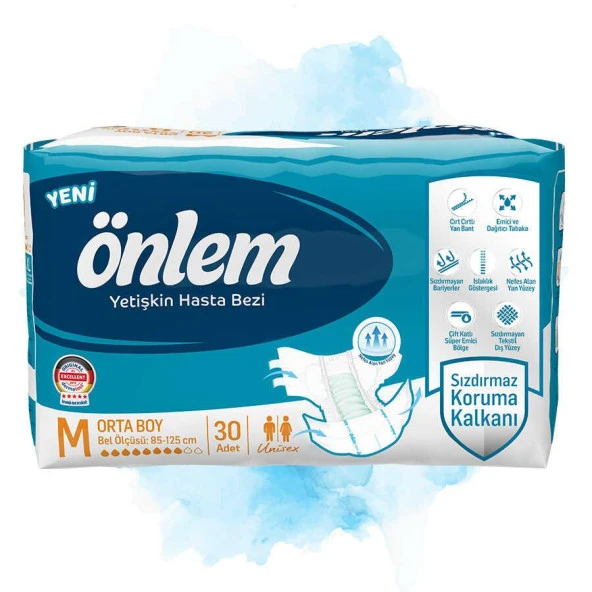 Önlem Belbantlı Hasta Bezi 30 Lu Medium (M) ürün görseli 1