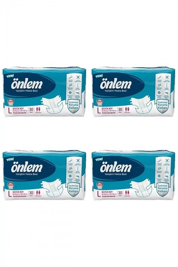 Önlem Belbantlı Yetişkin Bezi 120 Adet Large Büyük Boy ürün görseli 1