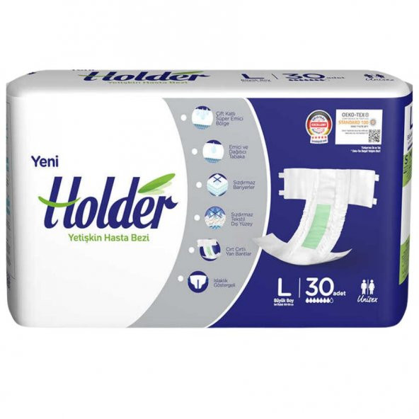 Holder Belbantlı Hasta Bezi 30 Lu Large (L) ürün görseli 1