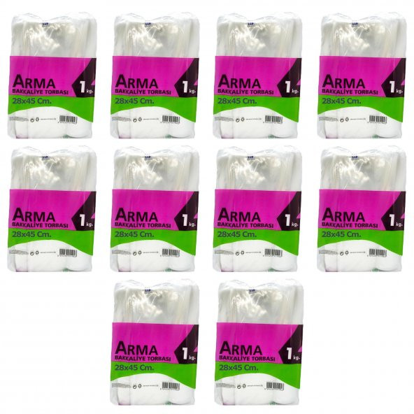 Naksan Arma Şeffaf Naylon 4 lük 28x45 Cm. Bakkaliye Poşeti Torbası - 1 Kg. - Ort. 115 Adet -10 Paket ürün görseli 1
