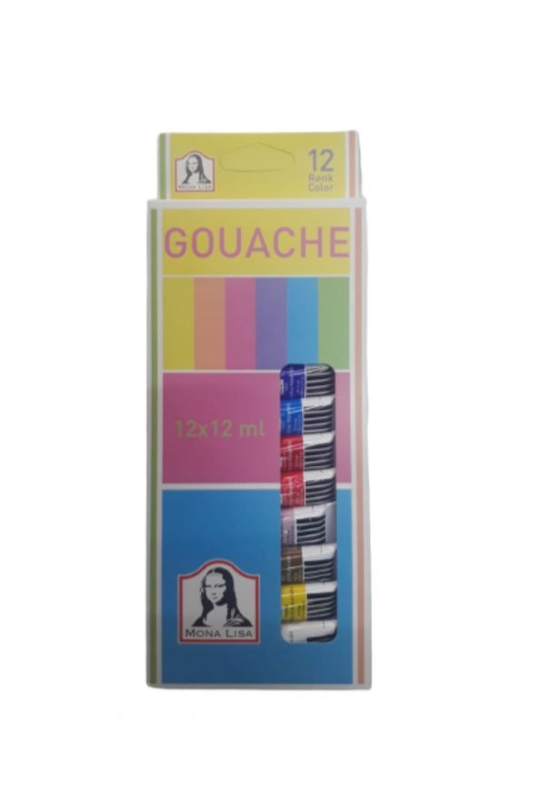 Guaj Boya 12 Renk x  12 ml ürün görseli 1