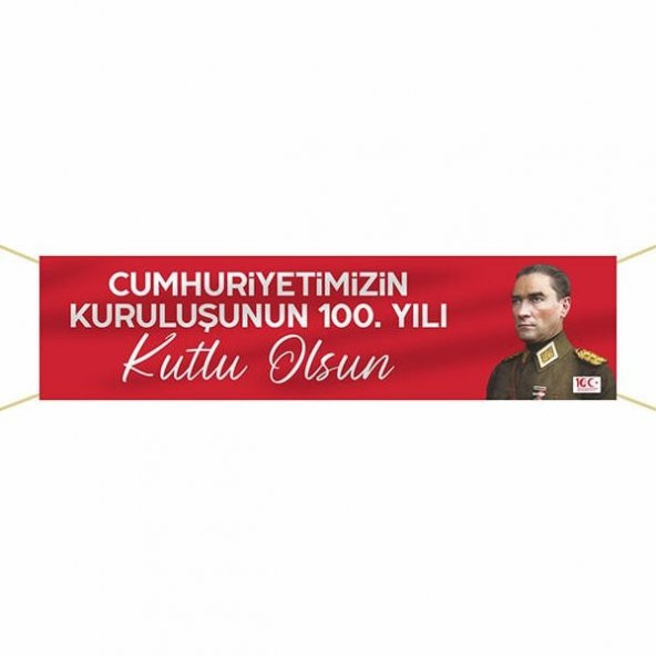 Yüzüncü Yılımız Kutlu Olsun Kumaş Pankart-2 ürün görseli 1