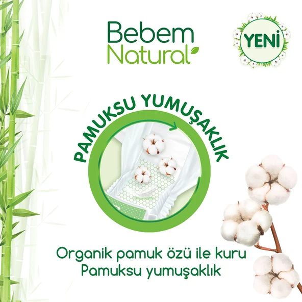 Bebem Natural Bebek Bezi 3 Beden Midi Aylık Fırsat Paketi 170 Adet - Resim 6